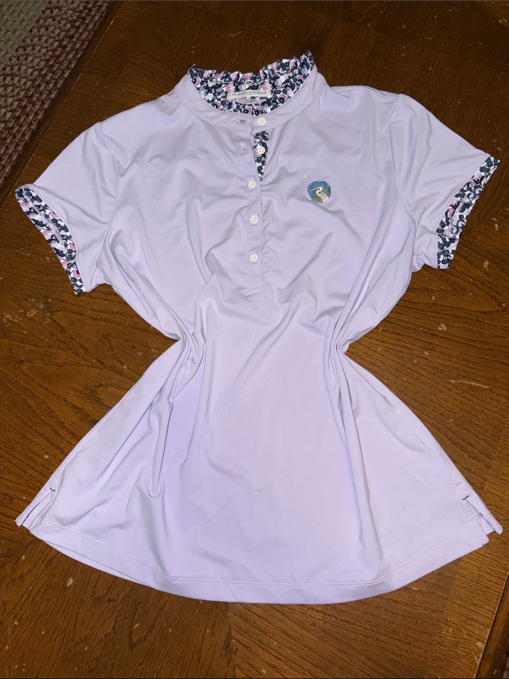 Fairway & Greene Lavender Short-sleeve Athletic Golf Polo Shirt Size L